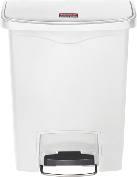 1883555 - Rubbermaid Slim Jim Front Step Pedal Bin - 30 Ltr -  White