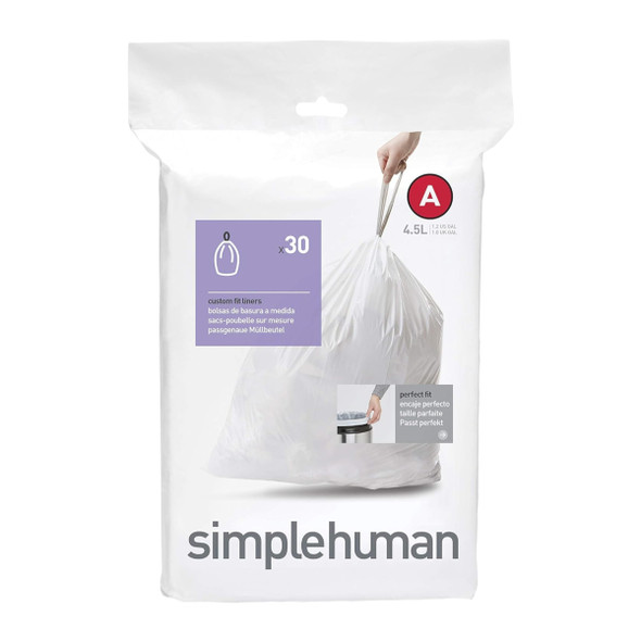 CW0160 - simplehuman Code A Custom Fit Bin Liner - 4.5 Ltr - Pack of 30