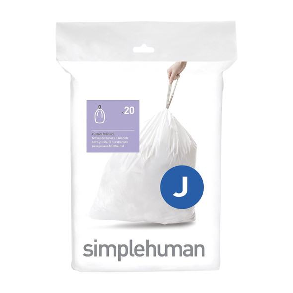 CW0169 - simplehuman Custom Fit Bin Liner - Code J - Pack of 20
