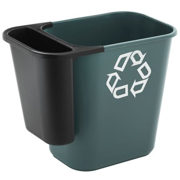FG295073BLA - Rubbermaid Saddle Bin - Black - Fitted to green FG2956
