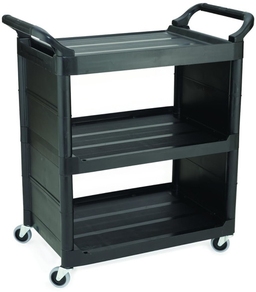 FG342100BLA - Rubbermaid Utility Cart with Closed End Panels - Black