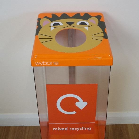 Wybone Box Cycle Animal Faces Lion - Mixed Glass - BC/LION60