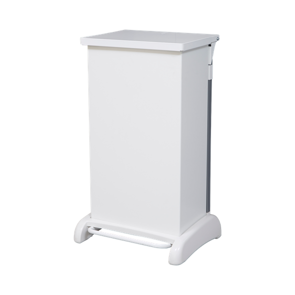 HYB/80L/WHT - Hybrid Clinical Waste Pedal Bin with White Lid - 80 Ltr