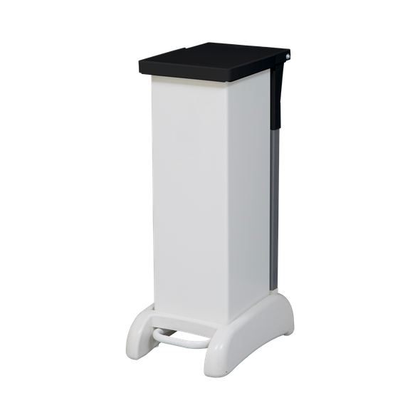HYB/28S/BLA - Hybrid Clinical Waste Pedal Bin - 28 Ltr  with Black Lid