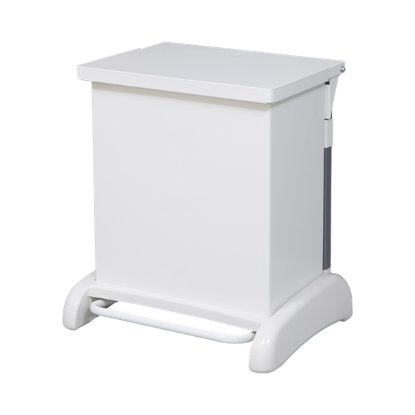 HYB/42M/WHT - Hybrid Clinical Waste Pedal Bin with White Lid - 42 Ltr