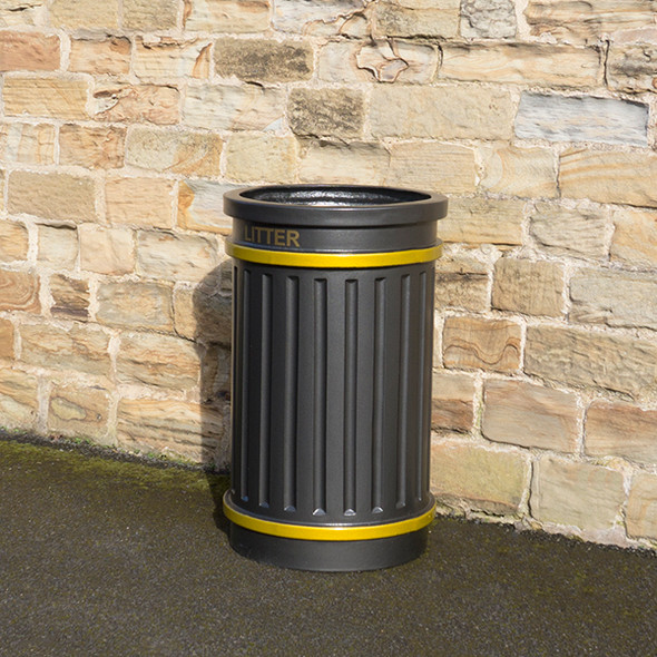 Wybone Vfb/3 Circular Fluted Open Top Litter Bin - VFB/3