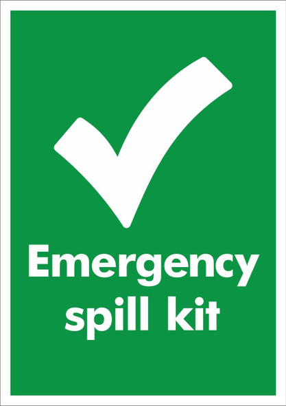 A4 Waste Bin Sticker - Emergency Spill Kit - PCA4ESK A4 Waste Bin Sticker - Emergency Spill Kit - PCA4ESK