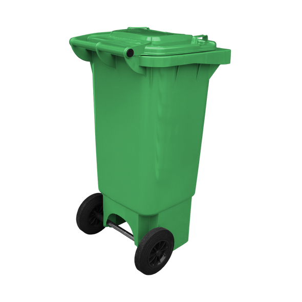 Green Wheelie Bin - 80 Litre - WB80GRN Offset View Back