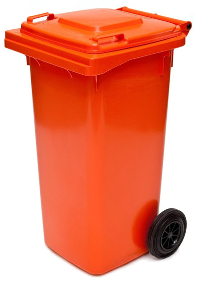 Orange Wheelie Bin - 120 Litre - WB120ORA