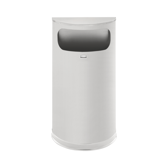 Rubbermaid Half-Round Bin with Flat Top - 34 Ltr - Stainless Steel - FGSO8SSSPL