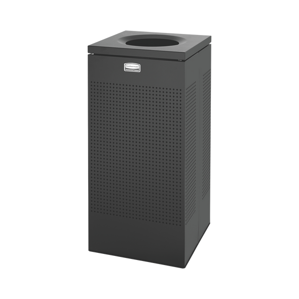 FGSC14EPLTBK - Rubbermaid Silhouettes Square Open Top Bin - 60 Ltr - Textured Black
