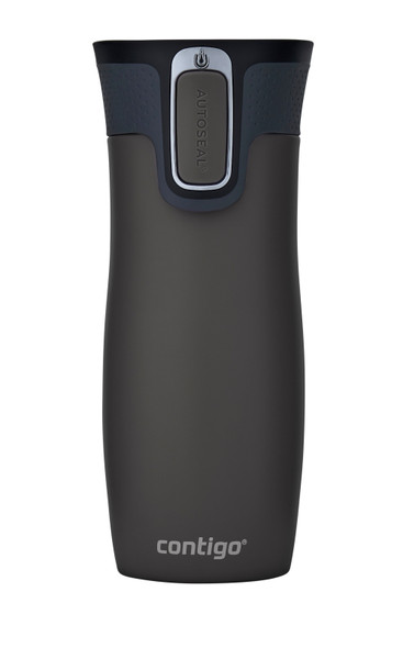 2095797 - Contigo West Loop Insulated Travel Mug - 470ml - Gunmetal - Simple, one-handed operation keeps you hydrated when moving