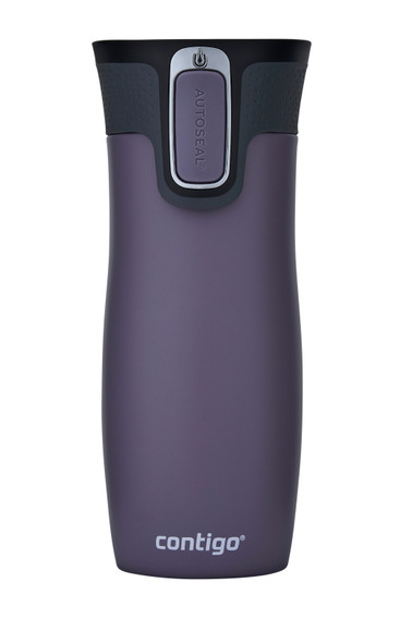 2104579 - Contigo West Loop Insulated Travel Mug - 470ml - Dark Plum - Simple, one-handed operation keeps you hydrated when moving