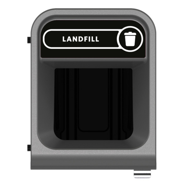 2154730 - Rubbermaid Configure Container with Landfill Label - 57 Ltr - Black - Waste separation made easy and aesthetically pleasing