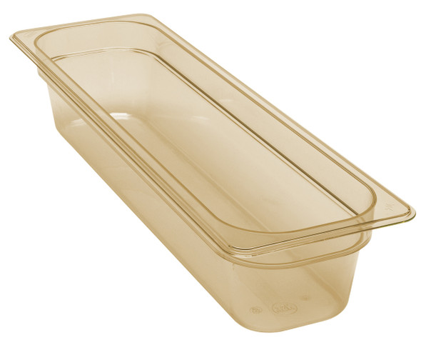 Cambro High Heat Gastronorm Pan - GN 2/4 - 100mm - Amber - 24LPHP150