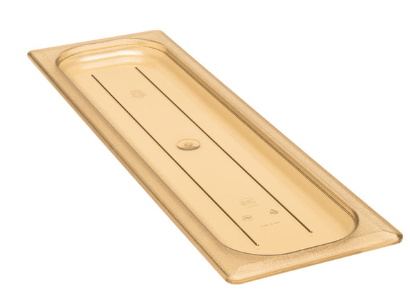 Cambro High Heat Flat Cover - GN 2/4 - Amber - 20LPHPC150
