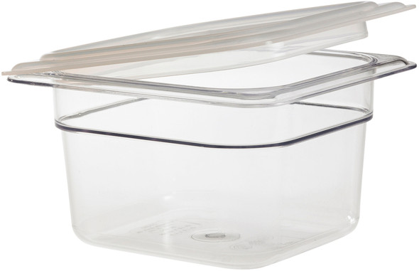 64CW135 - One-sixth sized, 100% transparent, Cambro Polycarbonate Gastronorm Pan with Seal Cover