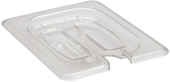 Cambro Polycarbonate Gastronorm Notched Cover with Handle - GN 1/8 - Clear - 80CWCHN135