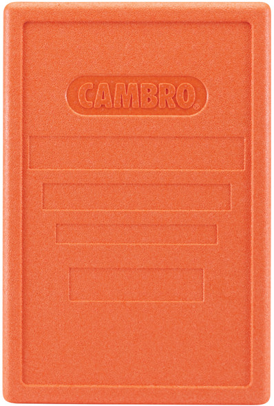 EPP3253LID363 - Overhead photo of lid that shows surface texture and detail, including Cambro branding