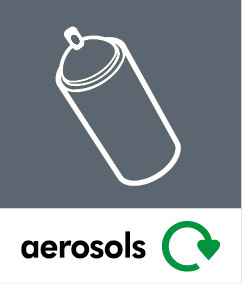 Small Recycling Bin Sticker - Aerosols - PC85A