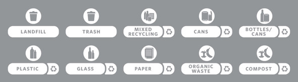 2057734 - Rubbermaid Recycling Station Label Kit