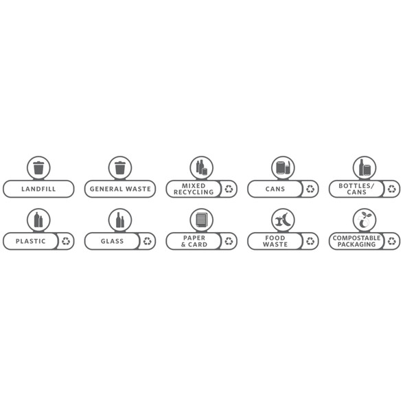 2057734 - Rubbermaid Recycling Station Label Kit