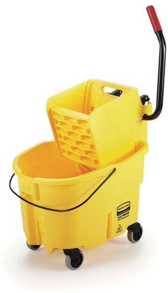 FG748000YEL - Rubbermaid WaveBrake Side Press Bucket & Wringer - 24 Ltr - Yellow