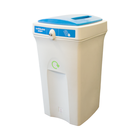 81155/1022/WHT - Leafield Envirobin with Confidential Paper Lid - 100 Ltr - White
