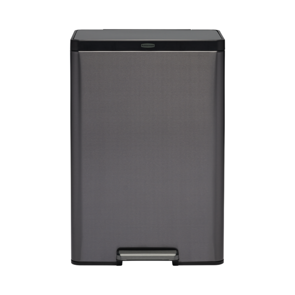 Rubbermaid Elite Dual Stream Pedal Bin - 39 Ltr - Charcoal - Front Facing Rubbermaid Elite Dual Stream Pedal Bin - 39 Ltr - Charcoal - Front Facing
