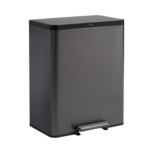 2145985 - Rubbermaid Elite Dual Stream Pedal Bin - 60 Ltr - Charcoal 2145985 - Rubbermaid Elite Dual Stream Pedal Bin - 60 Ltr - Charcoal