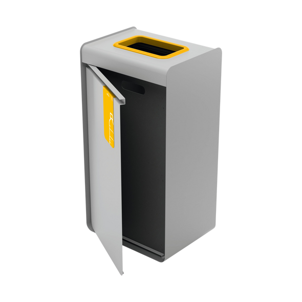 DURASORT Plastic Waste Collector with Door Partially Open