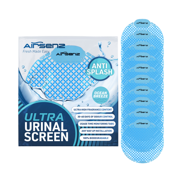 Airsenz Ultra Urinal Screen - Ocean Breeze - Pack of 10