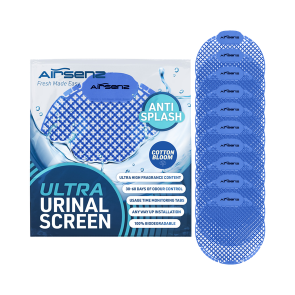 Airsenz Ultra Urinal Screen - Cotton Bloom - Pack of 10