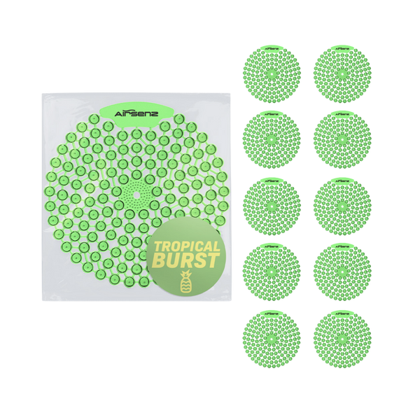 Airsenz Pearl Urinal Screen - Tropical Burst - Pack of 10