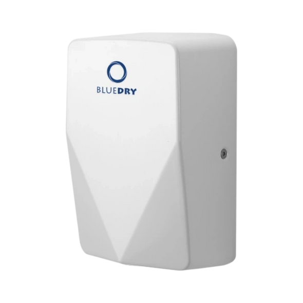 Bluedry V-Edge Slimline Compact Hand Dryer - 1kw - White - HD-BD-VSLIM-W