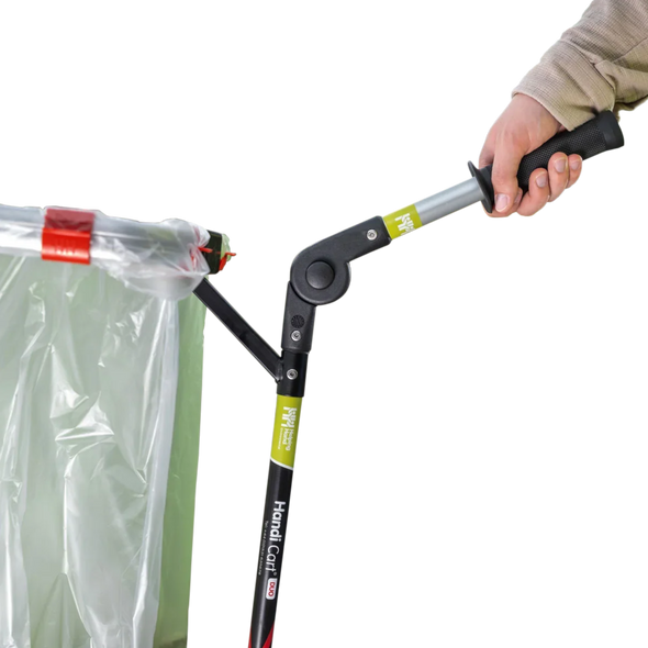 Close-up of adjustable handle on Handicart Duo