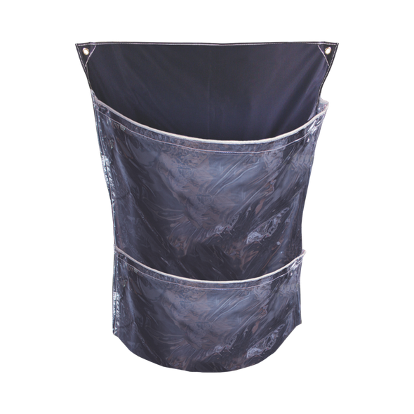 C2CL/1 - Racksack Rollcage 2-Pocket Reusable Recycling Sack - 200 Ltr - Clear - Facing Right