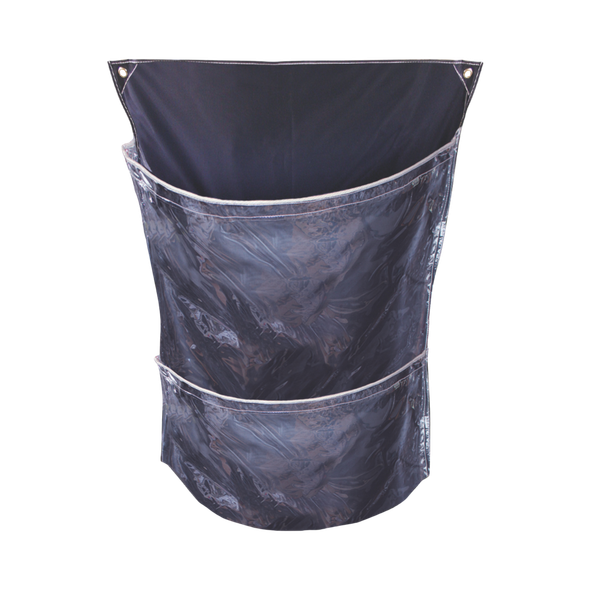 C2CL/1 - Racksack Rollcage 2-Pocket Reusable Recycling Sack - 200 Ltr - Clear - Facing Left