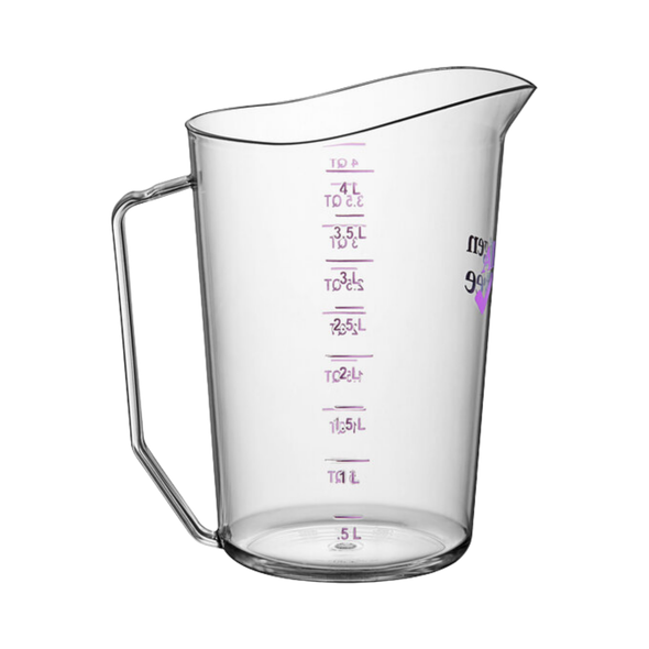 400MCCW441 - Cambro Allergen-Safe Measuring Jug - 4 Ltr  - Showing purple litre graduations