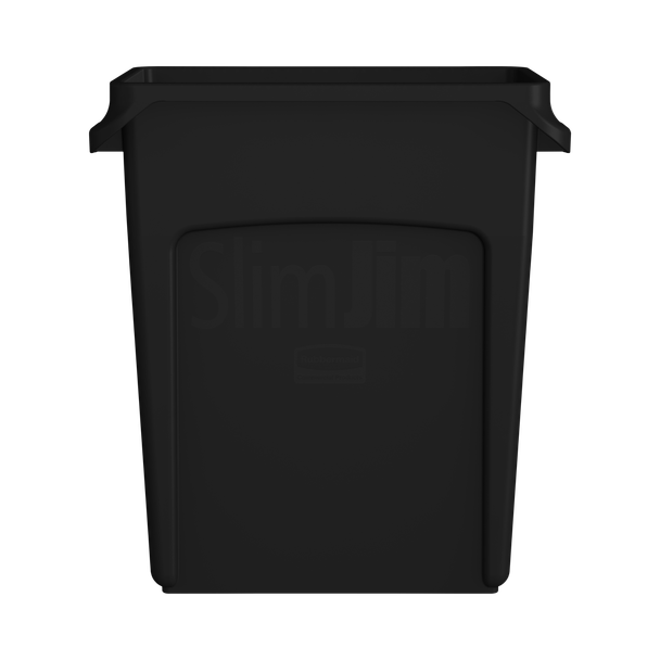 Rubbermaid 1955959 - Slim Jim with Venting Channels - 60 Ltr - Black