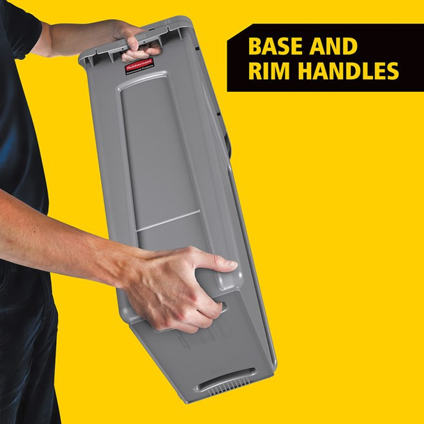 Rubbermaid Slim Jim with Venting Channels - 87 Ltr - Brown