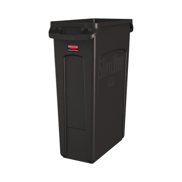 Rubbermaid Slim Jim with Venting Channels - 87 Ltr - Brown - 1956187