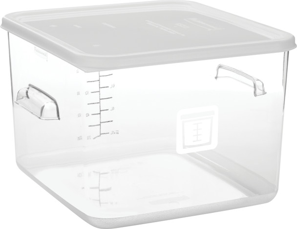 1980994 - Rubbermaid Square Storage Container - 11.4 Ltr - White - Fitted with Lid
