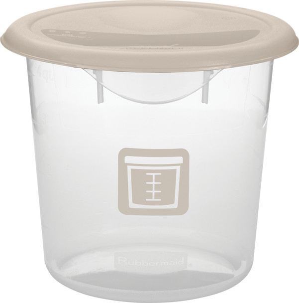 1980258 - Rubbermaid Small Round Container Lid - Brown - Fitted to a 3.8L Round Container