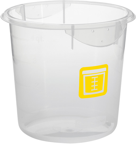 1980397 - Rubbermaid Round Storage Container - 3.8 Ltr - Yellow