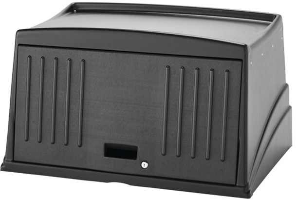 FG9T0000BLA - Rubbermaid Executive Locking Security Hood for Housekeeping Carts - Black