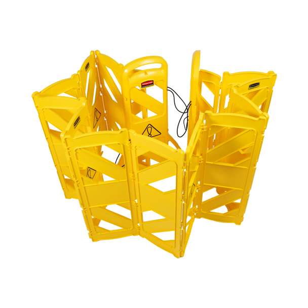 Rubbermaid Mobile Safety Barrier - Yellow - FG9S1100YEL
