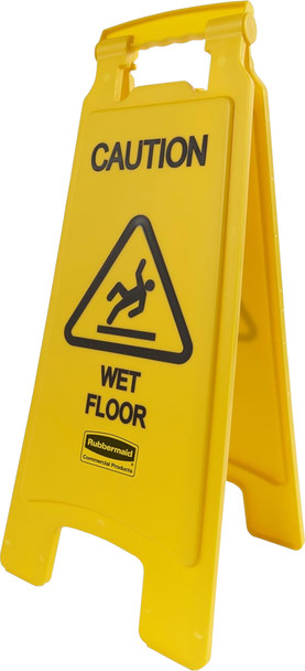 FG611277YEL - Rubbermaid 2-Sided Floor Sign - Caution Wet Floor Symbol