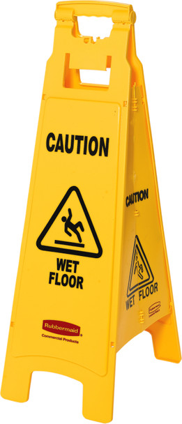FG611477YEL - Rubbermaid 4-Sided "Caution" Safety Sign - 96.5cm - Yellow