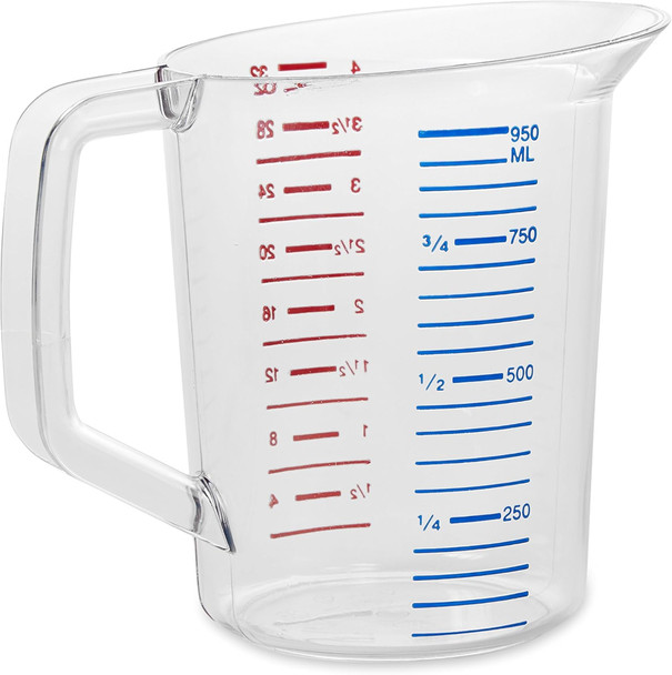 FG321600CLR - Rubbermaid Bouncer Measuring Cup - 0.9 Ltr - Clear - Millilitre Measurement Scale